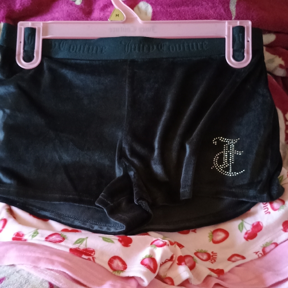 Juicy Couture Black Velour Shorts